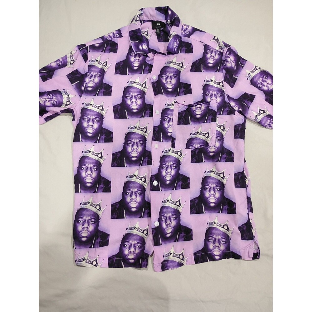 H&M The Notorious Big Button Up Medium